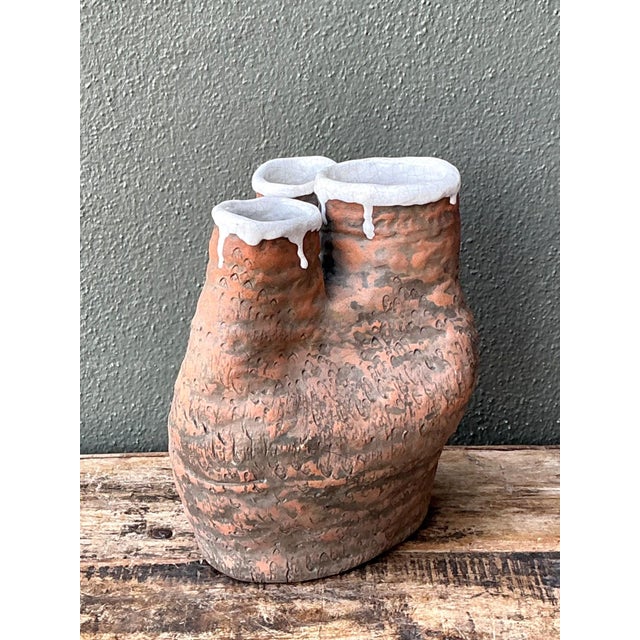 Late 20th Century Vintage 1972 Organic Form Pottery Vase For Sale - Image 5 of 18