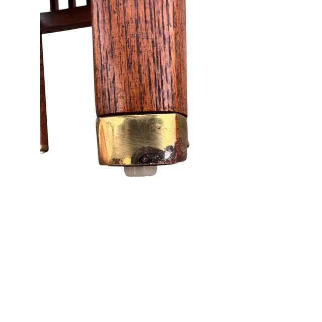Henredon Campaign Scene 1 Oak Dining Chairs Set 6 For Sale - Image 14 of 18