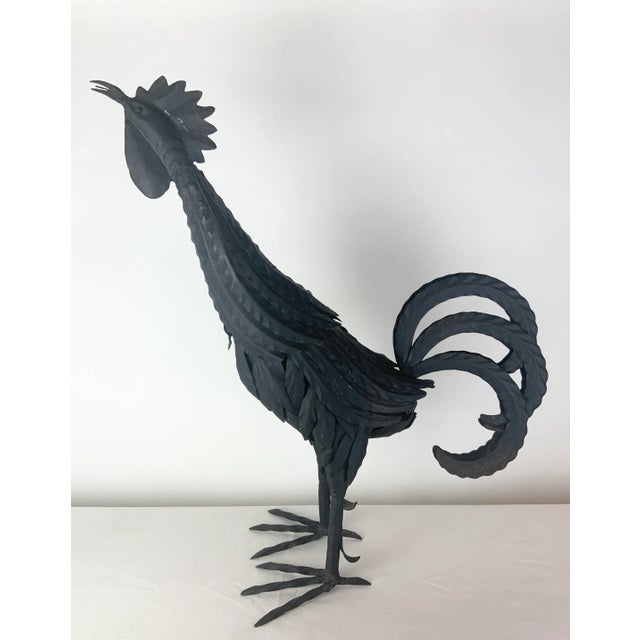 Pair of Vintage Wrought Iron Roosters For Sale In Los Angeles - Image 6 of 12