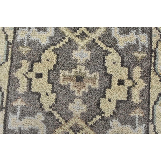 Oushak Rug 2’2” X 3’2” Gray Wool Tribal Hand-Knotted Oriental Carpet For Sale - Image 4 of 8