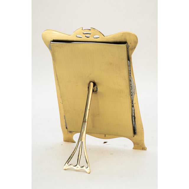 Jugendstil Brass Picture Frame with Glass, 1908 For Sale - Image 6 of 11