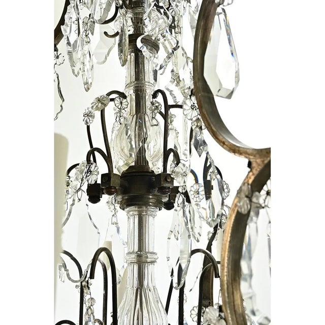 Metal Massive French 19th Century Brass & Crystal Chandelier For Sale - Image 7 of 12
