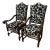 1990s Pair of Traditional Italian Walnut Louis XIII Style Arm Chairs For Sale