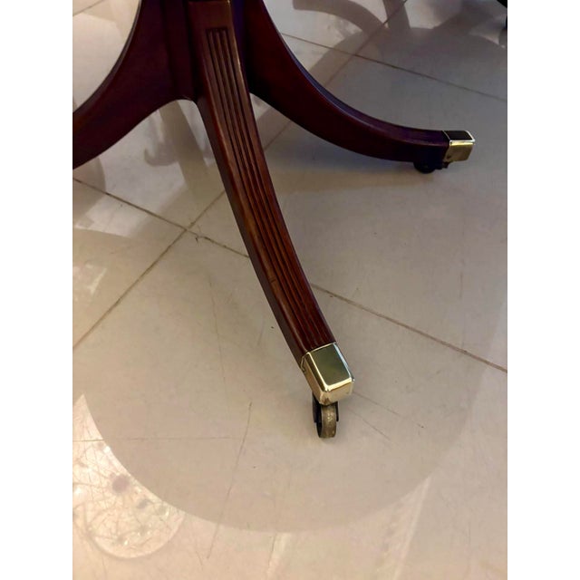 Brown Antique Georgian Mahogany Extendable Triple Pillar Dining Table, 1800 For Sale - Image 8 of 18