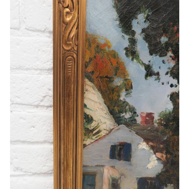 Paint 19th Century Anthony Thieme Atlantic Avenue, Rockport - Impressionist -Signed For Sale - Image 7 of 10
