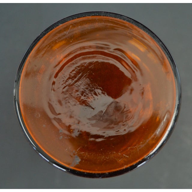 1960s Otto Brauer Kastrup Danish Modern Hand Blown Burnt Orange Gulv Vase Art Glass by Holmegaard For Sale - Image 10 of 12