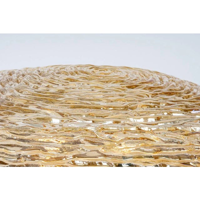 German Amber Glass Sconces in Thumbprint Shape, 1970s For Sale - Image 9 of 11