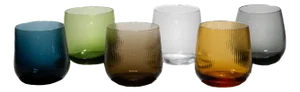 Small Tumblers Stilla Liquida Glasses by Federico Peri for Purho, Set of 6