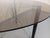 Vintage Round Dining Table in Smoked Glass with Black Metal and Chrome Metal, 1980s For Sale - Image 10 of 18