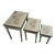 1980s Vintage French Style Hand Painted Nesting Tables Set of 3 For Sale