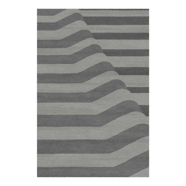 Taupe Folds Rug by Giulio Brambilla for Malcusa For Sale