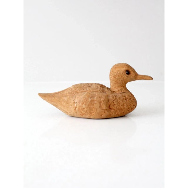 Vintage Hand-Carved Wooden Duck For Sale - Image 11 of 11