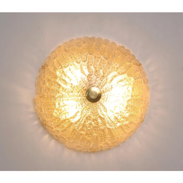 Mid-Century Modern Crystal and Brass Ceiling Lamp by Carl Fagerlund for Lyfa, 1960s For Sale - Image 3 of 18