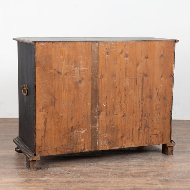 18th Century Rococo Black Large Chest of Four Drawers From Denmark For Sale - Image 18 of 18