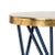 2020s Hairpin Leg Counter Stool in Navy & Gold For Sale - Image 5 of 7