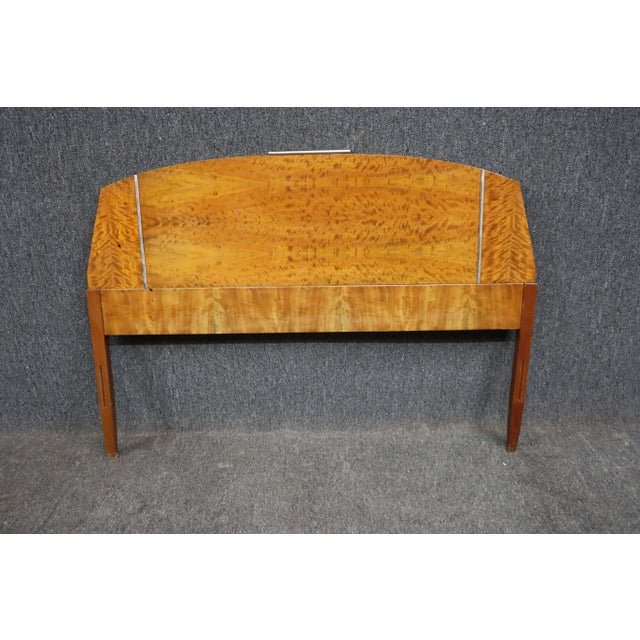 Art Deco Style Birchwood Headboard For Sale In Philadelphia - Image 6 of 6