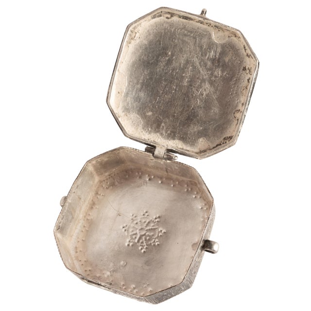 Antique Persian Arab Islamic Silver Engraved Calligraphy Quran Case Amulet 1820 For Sale - Image 10 of 10