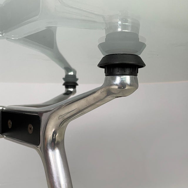 Metal Italian Modern Glass and Steel Dining Table by ICF De Padova, 1970s For Sale - Image 7 of 13