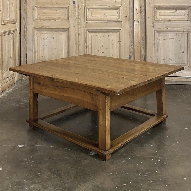 Mid 19th Century 19th Century Rustic Country French Fruitwood Coffee Table For Sale - Image 5 of 14