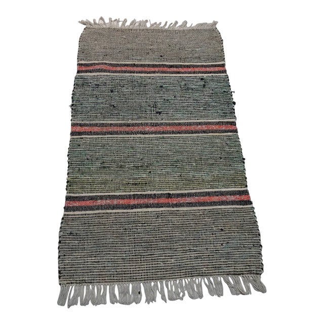 Rag Rug Swedish Mid Century For Sale
