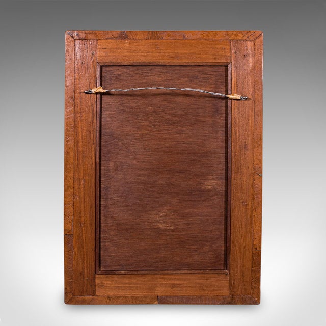 Antique Reception Hall Vanity Mirror, English, Walnut, Bevelled Glass, Edwardian For Sale - Image 9 of 9