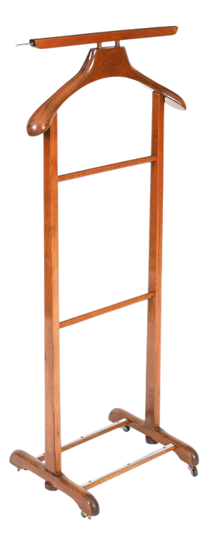 Vintage Edwardian Style Walnut Valet Clothes Stand