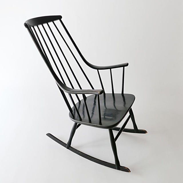 Vintage Scandinavian Rocking Chair by Lena Larsson for Nesto, 1960 For Sale - Image 6 of 15