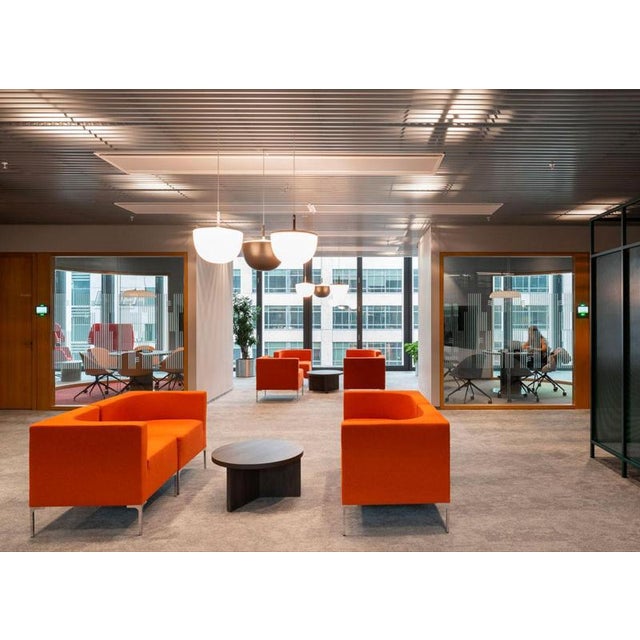 Contemporary Hub Two-Seater Sofa in Stainless Steel and Upholstery by Quinti Sedute For Sale - Image 3 of 8