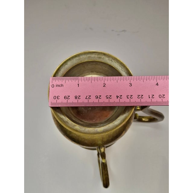 Rare 19th C. Hebrew Engraved Netilat Yadayim Brass Wash Cup Negel Vasser Judaica For Sale - Image 14 of 14