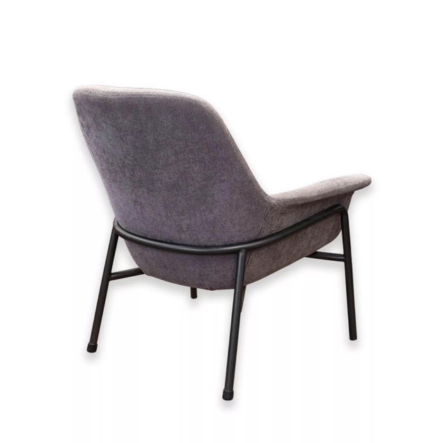 Black Camerich Noble Grey Lounge Armchairs Vintage MCM Style Contemporary Modern - A Pair For Sale - Image 8 of 12