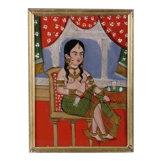 Reverse Glass Painting From Rajastan, India For Sale