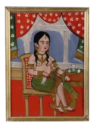 Reverse Glass Painting From Rajastan, India