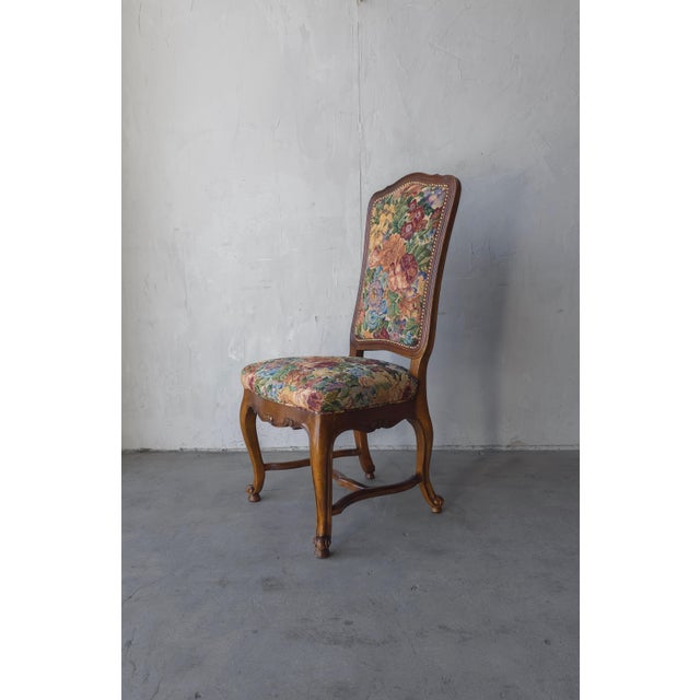 Set of 8 Italian Louis XV Style Tapestry Dining Chairs For Sale - Image 10 of 12