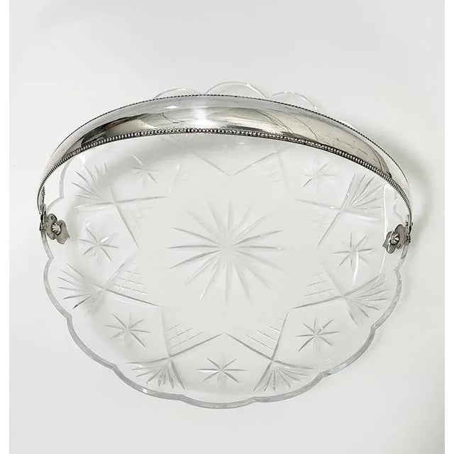 Dutch Crystal Bowl with Silver Handle, 1909 For Sale - Image 4 of 9