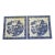 Late 20th Century Johnson Brothers Blue Willow Square Ceramic Trivets - a Pair For Sale
