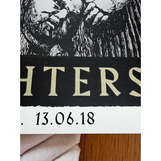 Silver Foo Fighters, Bern Poster by Tommy Davidson-Hawley - Hand Pulled 4 Colour Screenprint, Printed in Uk For Sale - Image 8 of 14