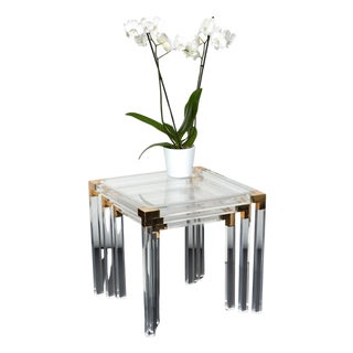 Vintage French Acrylic Nesting Tables, 1980s, Set of 3 For Sale