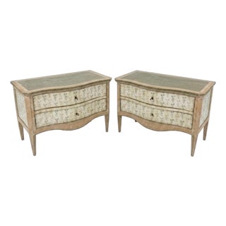 1990s Pair of Venetian Style Hand-Painted Serpentine Commode For Sale
