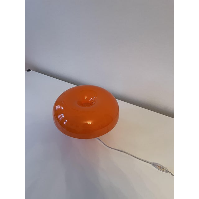 Artemide Vintage Nessino Table Lamp in Orange by Giancarlo Mattioli for Artemide, 2010s For Sale - Image 4 of 11