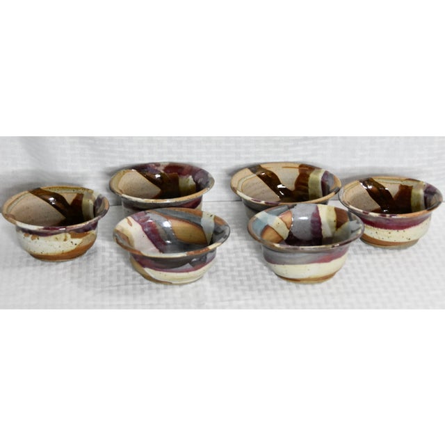 Vintage Klickitat Studio Pottery Lava Pattern Stonewear Serving Bowl For Sale In Palm Springs - Image 6 of 10