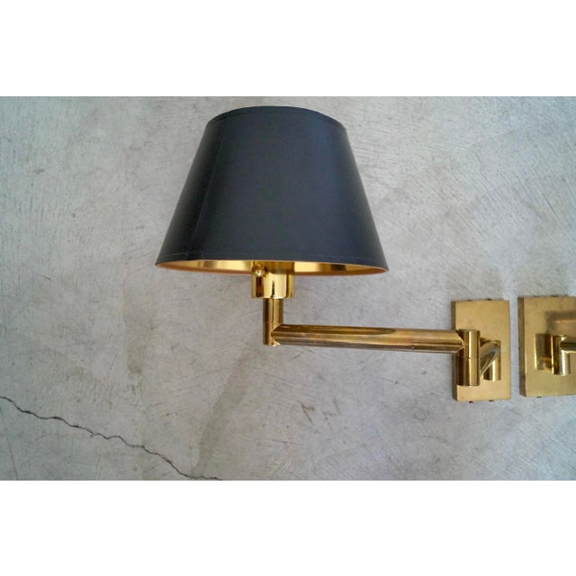 1960’s Mid-Century Hollywood Regency Brass Sconces by Chapman - A Pair For Sale In Los Angeles - Image 6 of 12