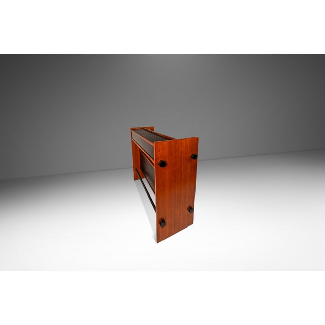 Wood Set of Two (2) Danish Mid-Century Modern Minimalist Two Tone Dry Bars / Room Dividers in Teak, Denmark, C. 1970s For Sale - Image 7 of 12