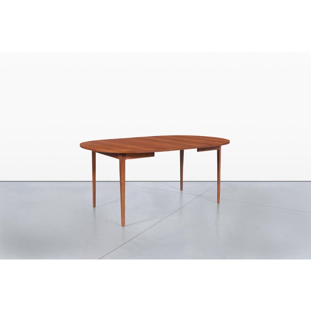 Mid-Century Extendable Round Walnut Dining Table by Kipp Stewart for Drexel For Sale - Image 9 of 15