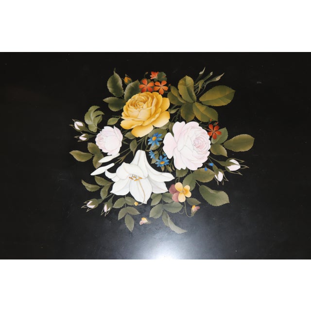 Antique Italian Pietra Dura Florentine Table With Ornate Carved Gilt Base For Sale - Image 9 of 14