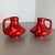 Red-Glaze Fat Lava UFO Vases from Jopeko, Germany, 1970s, Set of 2 For Sale - Image 15 of 18