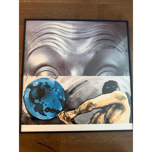 Platinum Contemporary John Baldessari, "Eyebrows Furrowed Foreheads Figure, Framed" For Sale - Image 8 of 10