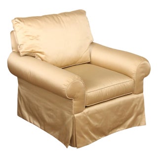Alexandria Classic Rolled Arm Lounge Chair For Sale