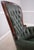 Wood Carved Mahogany Frame Green Leather Office Desk Chair For Sale - Image 7 of 18