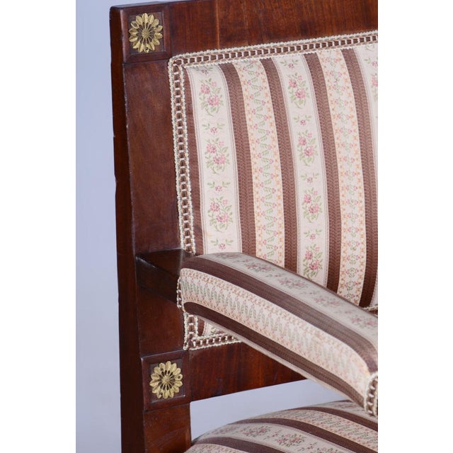 French Empire Mahogany Sofa, 1860s For Sale - Image 12 of 17