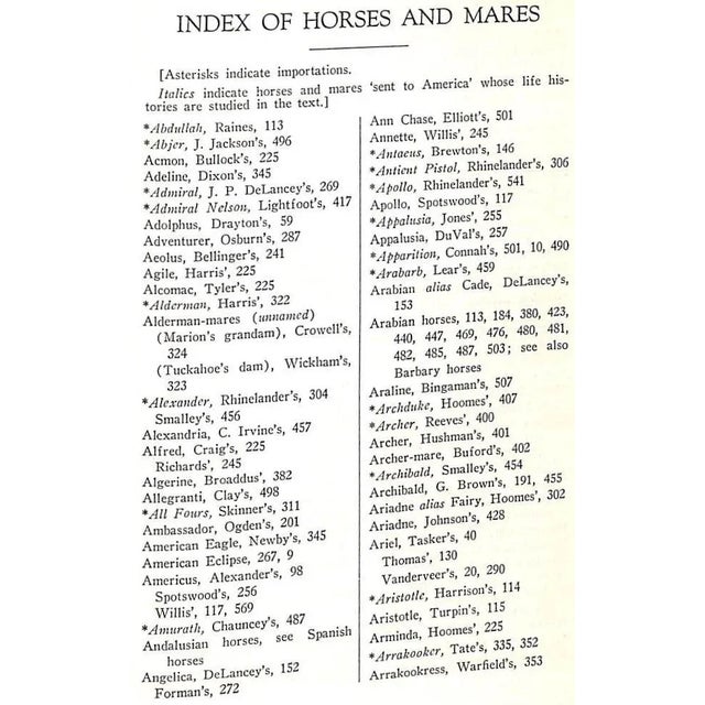 Early American Turf Stock 1730-1830 Volumes I & II & the Background of the American Stud Book For Sale - Image 12 of 18